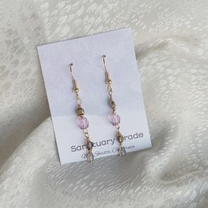 Droplet crystal earrings